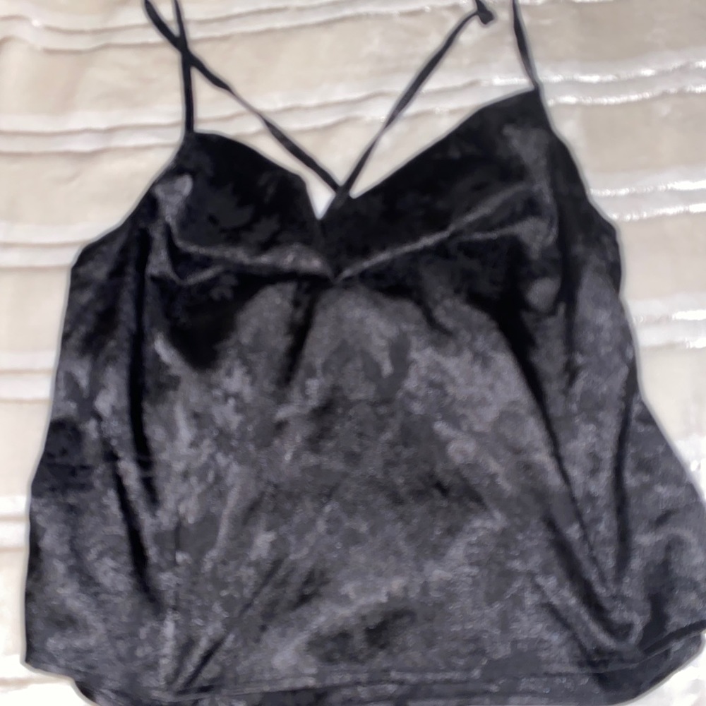 Black silk top